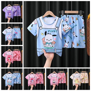 帕恰狗儿童睡衣Pochacco2023夏季短袖套装可爱中大童公主家居服薄