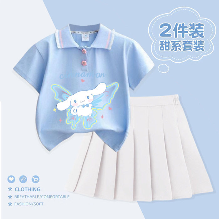 cinnamoroll女孩polo领短袖短裙