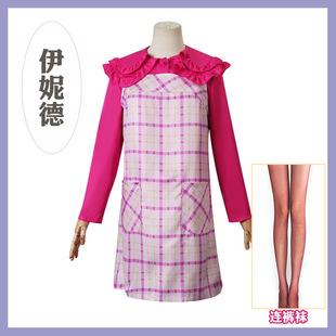 美剧同款星期三亚当斯一家cos伊妮德Wednesday衬衫背心裙服装2023