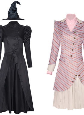 魔法坏女巫艾芙芭Elphaba女巫裙万圣节格琳达Glinda套装 绿野仙踪