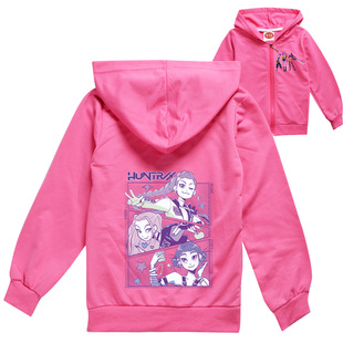Kpop Demon Hunter猎魔女团中大童连帽外套 2025春秋薄款长袖上衣