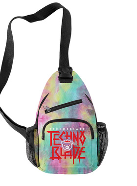 2022technoblade猪皇血神学院斜挎包 3D印花单肩包休闲胸包牛津布