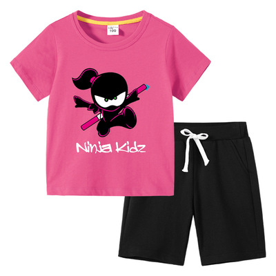 Ninjakidz女童短袖中裤两件套装
