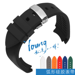 ck硅胶表带男弧形橡胶手表带k2g211 k3m211 k2g276 22mm k2y211