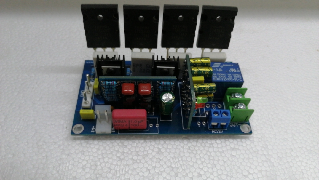 单声道200W纯后级功放板带喇叭保护