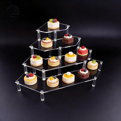 亚克力钻石型阶梯展示架3层4层