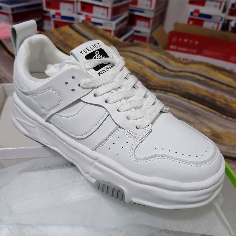 悦丽公主品牌童鞋2022春新女大童大码学生白色系带板鞋女孩小白鞋