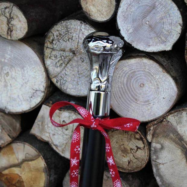 英国绅士贵族权杖英伦复古手杖时尚拐杖银色手柄拐棍沃克英文明棍