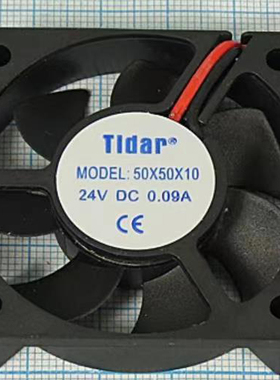 Tidar 50x50x10 DC 24V 0.09A 5厘米散热小风扇