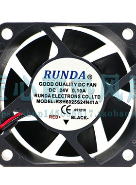 RUNDA原装RSH6025S24N41A DC24V 0.10A 6cm 变频器焊机散热小风扇