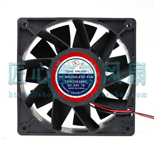 TDR12038BL 24V1A 12cm伏超高转速大风量变频器滚珠方形散热风扇