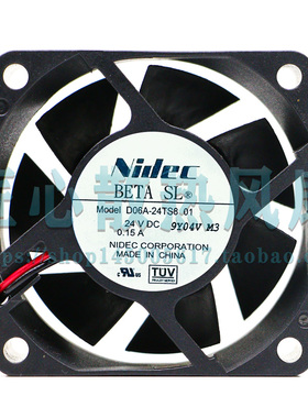 D06A-24TS8 01 原装日本Nidec 24VDC 0.15A 60*60*25MM变频器风扇