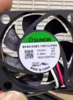 全新建准SUNON EF40102B3-1Q01U-FA9 4厘米DC24V变频器散热风扇