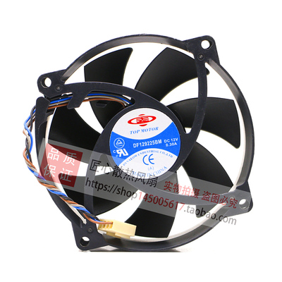 DF129225BM 全新原装正品TOPMOTOR 12V 0.30A 9225 四线散热风扇
