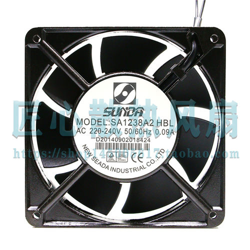 SUNDA SA1238A2 HBL AC220V 0.09A 12厘米公分散热交流风扇7叶