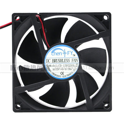 全新现货 CD-129225SL DC12V 0.16A 静音风扇2线风扇 90*90*25MM