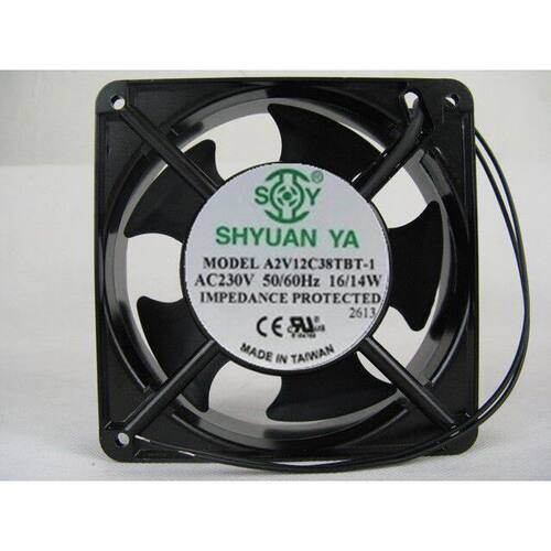 玄亚风机A2V12C38TBT-1 AC230V 50/60HZ 12cm双滚珠散热风扇12038