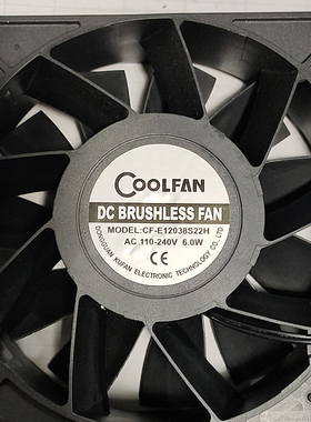 COOLFAN CF-E12038S22H AC 110-240V 6.0W 12厘米散热风扇EC风扇