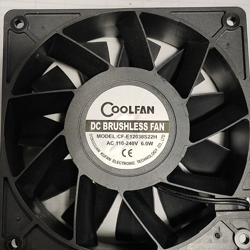 COOLFAN CF-E12038S22H AC 110-240V 6.0W 12厘米散热风扇EC风扇