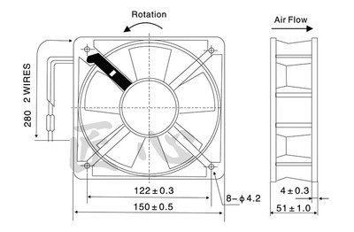 台达 AFC1528DG  DC 28V 1.50A 150x150x50mm 15厘米直流散热风扇