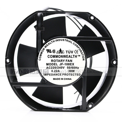 COMMONWEALTH ROTARY FAN JF-108EX 220V 240V 0.22A 38W风扇风机