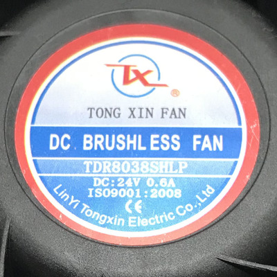 同鑫TDR8038SHLP 24V0.6A 直流伏排气变频器增压工业设备散热风扇
