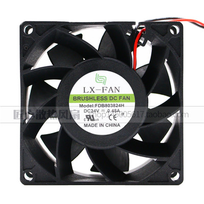 原装正品 LX-FAN FDB803824H DC24V 0.48A 8厘米 变频器 散热风扇
