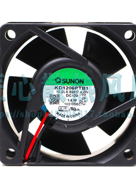 原装SUNON建准 6025 12V 1.4W KD1206PTB1 6厘米 双滚珠散热风扇