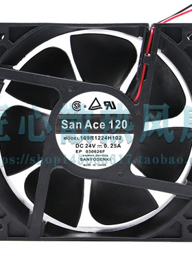 三洋SANYO 12CM全新风扇SANACE120 109R1224H102 12038 24V 0.25A