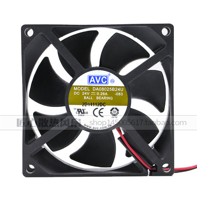 AVC 8025 24V 0.26A 8CM 8厘米 2线 变频器 机箱风扇 DA08025B24U