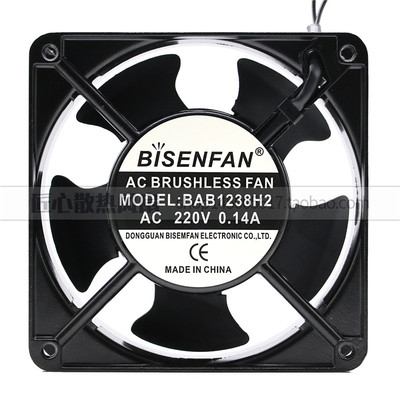 BISENFAN BAB1238H2 AC 220V 0.14A 120x120x38mm散热风扇