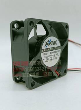 正品XFAN RDH6025B2 24V 6025 0.14A 6CM 2线 变频器 散热风扇
