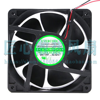 EVERCOOL EC12038H24SA 24V 0.42A 12CM 12038 变频器 散热风扇