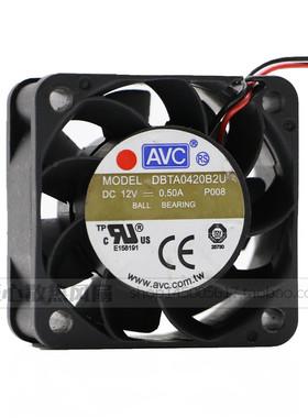 AVC 4020 12V 0.50A 4cm厘米4线温控服务器散热风扇 DBTA0420B2U