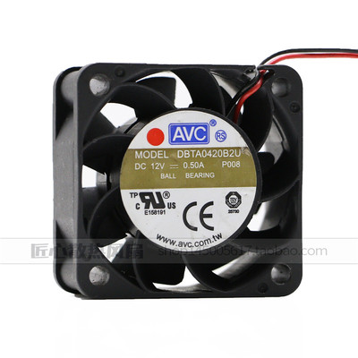 AVC 4020 12V 0.50A 4cm厘米4线温控服务器散热风扇 DBTA0420B2U