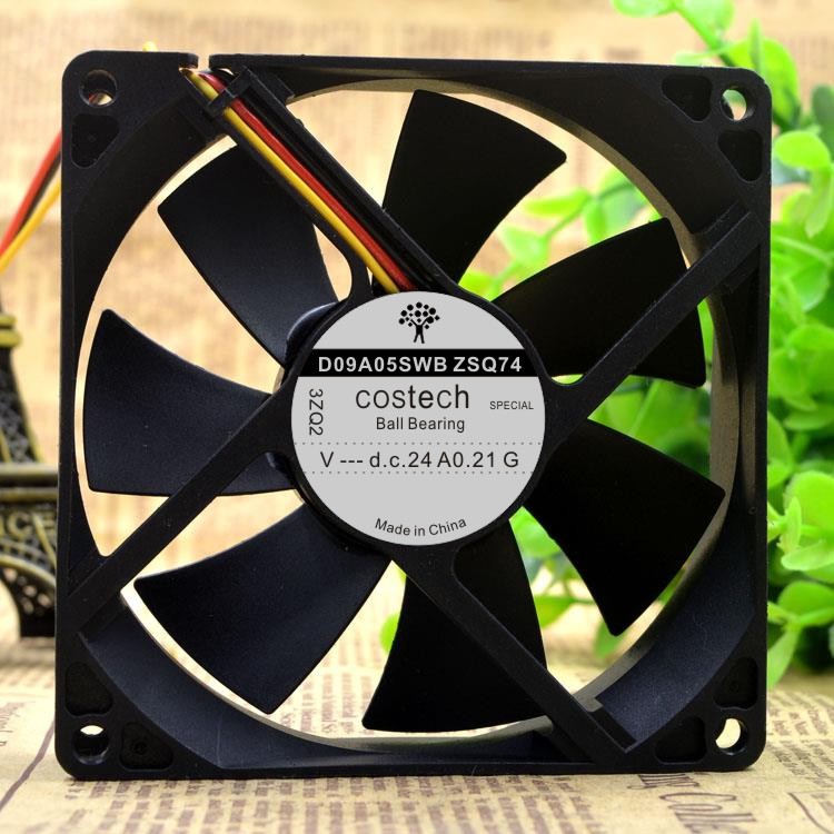 全新 Costech 9厘米 D09A05SWB ZSQ74 24V 0.21A 9025冷却风扇