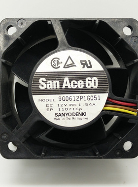 原装三洋 6038 12V 1.54A 暴力增压 服务器散热风扇 9G0612P1G051