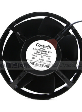 全新台湾COSTECH A17T23SWB MT0 230V 42W 全金属耐高温设备风扇