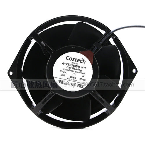 全新台湾COSTECH A17T23SWB MT0 230V 42W 全金属耐高温设备风扇
