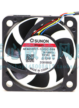 建准SUNON AF40100V1-1Q02C-S99 5V 0.53W 4厘米 4线PWM散热风扇