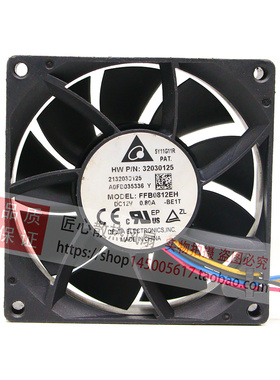 原装台达8厘米 8025大风量温控散热风扇 FFB0812EH DC12V 0.80A