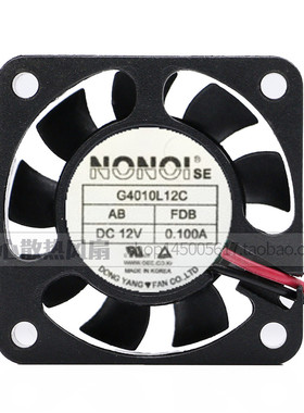 NONOIse 12V 0.100A G4010L12C AB FDB 40*40*10MM 电源 散热风扇