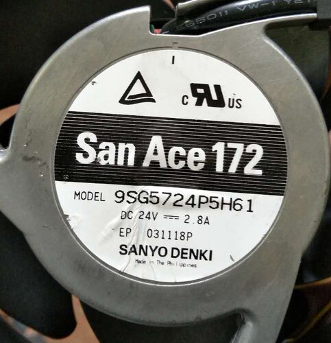 正品三洋SANYO 9SG5724P5H61 17CM 17251 24V变频器2.8A散热风扇 - 封面