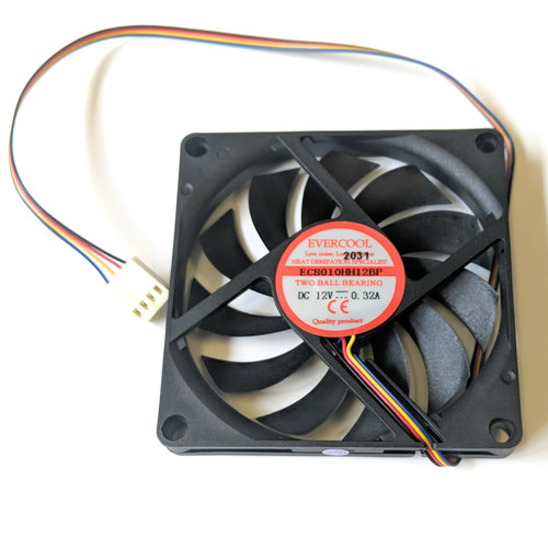 Evercool 80x80x10 12V PWM High Speed Fan EC8010HH12BP