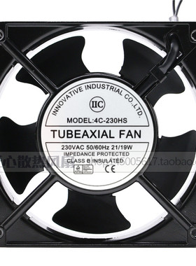 全新 TUBEAXIAL FAN 4C-230HS 230V 21/19W 12厘米 散热风机