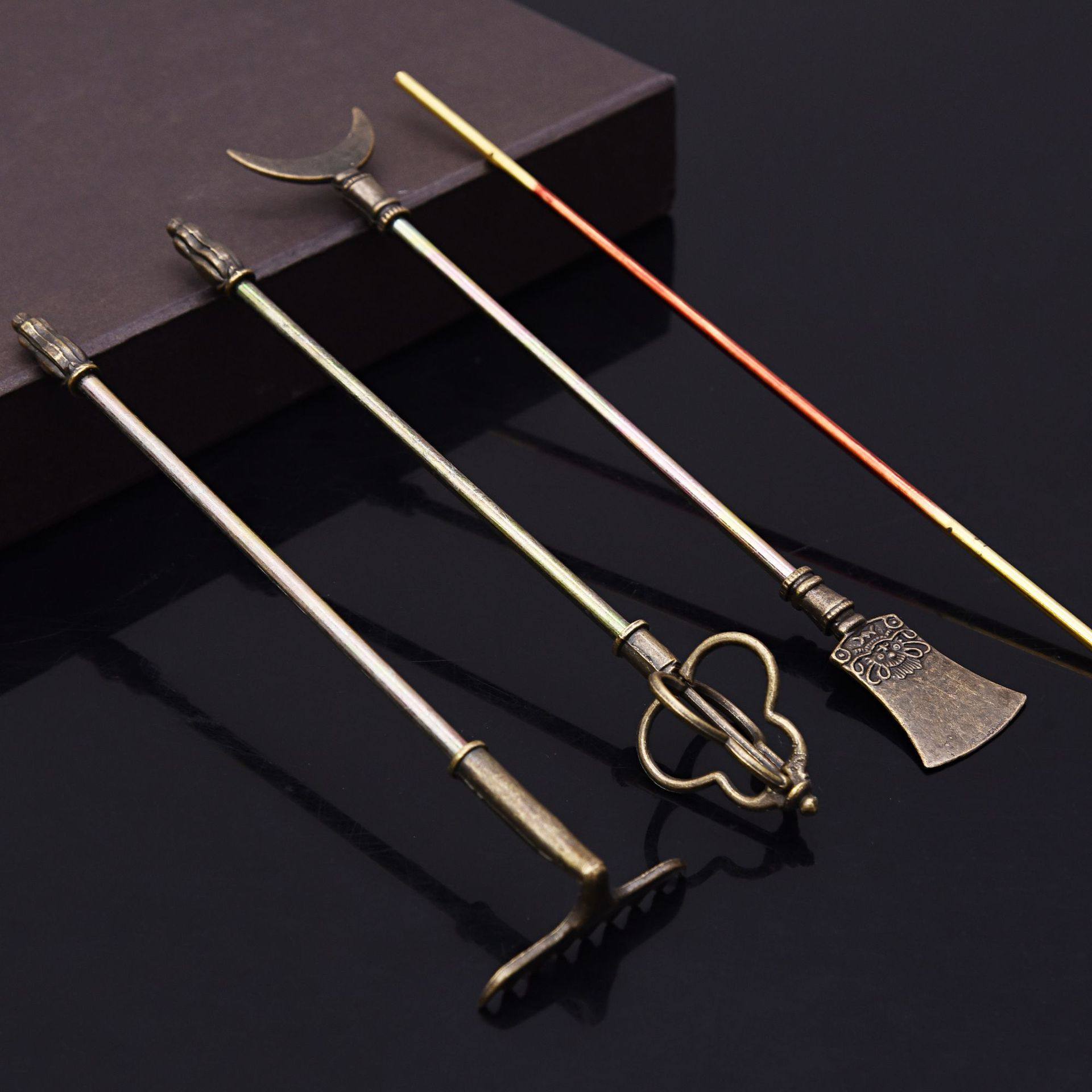 西游记武器周边猪八戒九齿钉耙模型金箍棒孙悟空22cm 合金属摆件