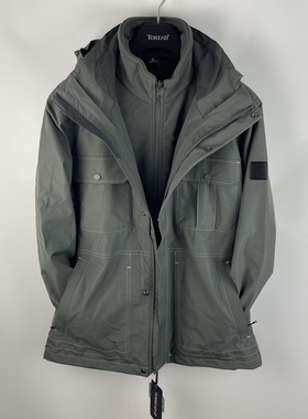 探路者套绒冲锋衣男 秋冬新款户外防风保暖套绒外套TAWJ91505