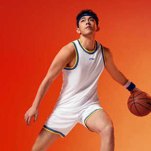 篮球比赛套装 2024速干球衣训练背心短裤 比赛服男AATU017 男款