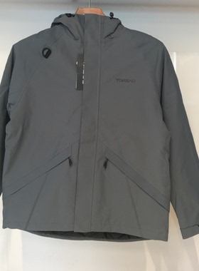 探路者冲锋衣秋冬新款户外男防水防风保暖夹棉外套TABBBK91727