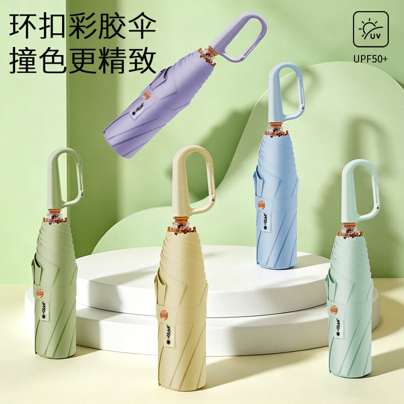 晴雨两用加大号雨伞环扣商务便捷男女士加固抗风伞加厚彩胶折叠伞